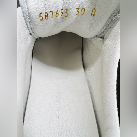 Alexander Mcqueen Molly Oversize Little Kids Leather Sneakers EU 30 - US 12 - Picture 10 of 11